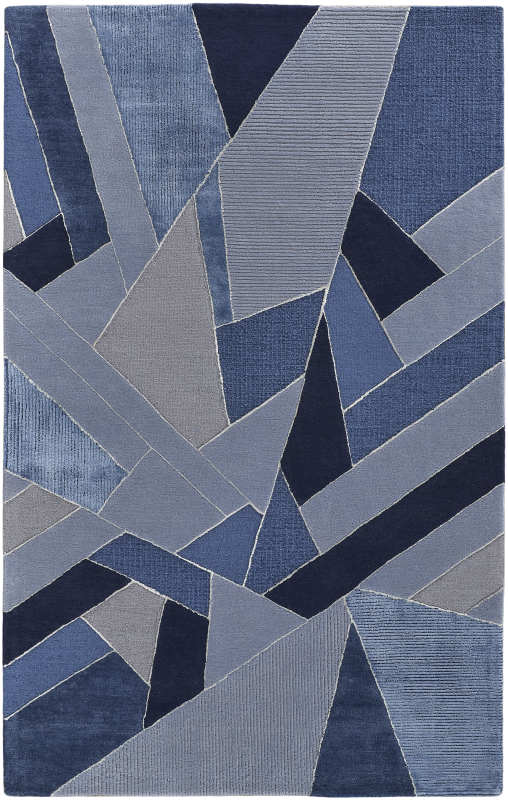 Nash Modern Geometric, Blue/Silver