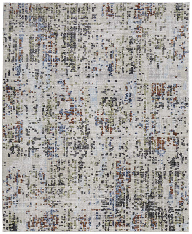 Sonora Modern Abstract, Ivory/Green/Blue